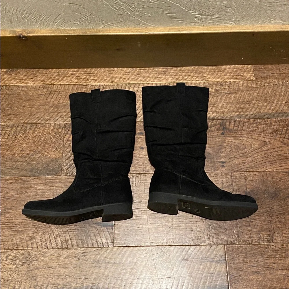 Girls Slouch Faux Suede Tall Boots